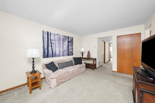 7515 Sheridan Dr Unit 1D, Willowbrook, IL 60527 - living room featuring light colored carpet and baseboards