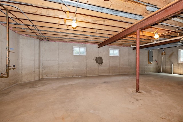 25813 S Geranium Ln, Monee, IL 60449 - basement with electric panel and healthy amount of natural light