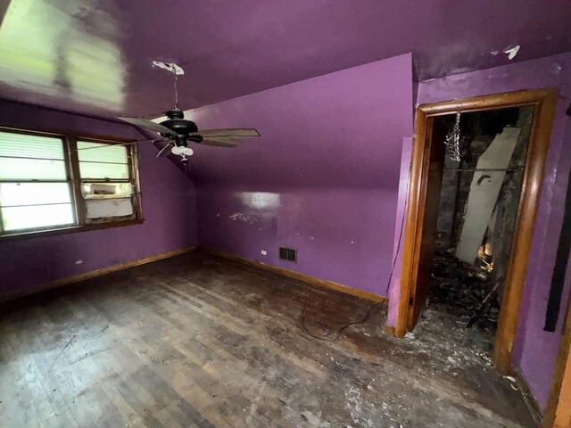 8371 S Baltimore Ave, Chicago, IL 60617 - bonus room with ceiling fan, vaulted ceiling, and wood finished floors