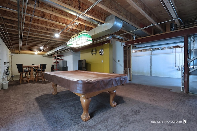 2467 W Autumn Dr, Round Lake, IL 60073 - recreation room featuring billiards and carpet flooring