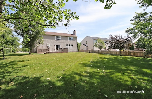 2467 W Autumn Dr, Round Lake, IL 60073 - view of yard featuring a deck