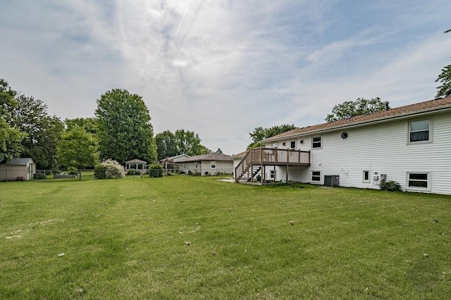 24460 Easy St, Plainfield, IL 60586 - view of yard with stairs and a deck