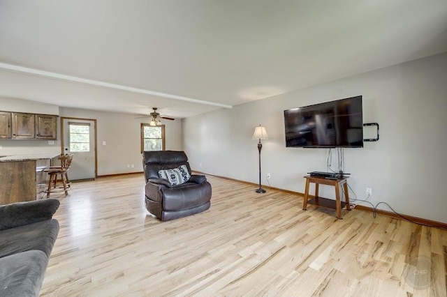 24460 Easy St, Plainfield, IL 60586 - living area with light wood-style floors and ceiling fan
