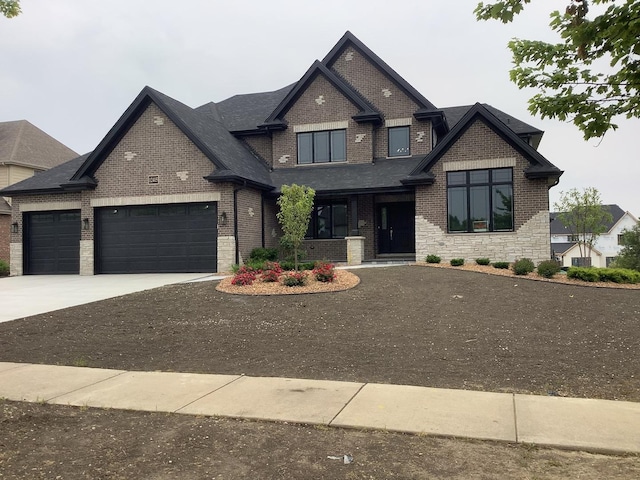 12415 Foxborough Dr, Mokena, IL 60448 - craftsman-style house with concrete driveway, brick siding, and a garage