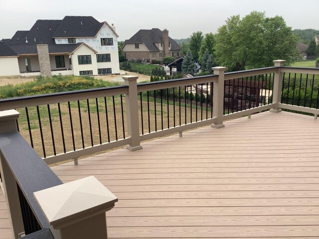 12415 Foxborough Dr, Mokena, IL 60448 - wooden deck featuring a residential view