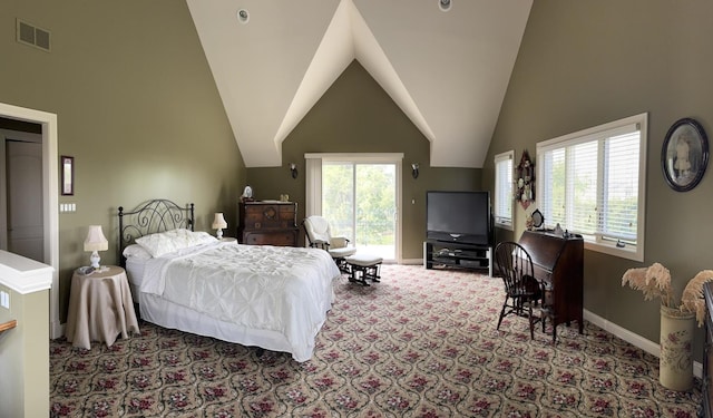 10652 Lexington Ct, Frankfort, IL 60423 - bedroom with carpet floors and high vaulted ceiling