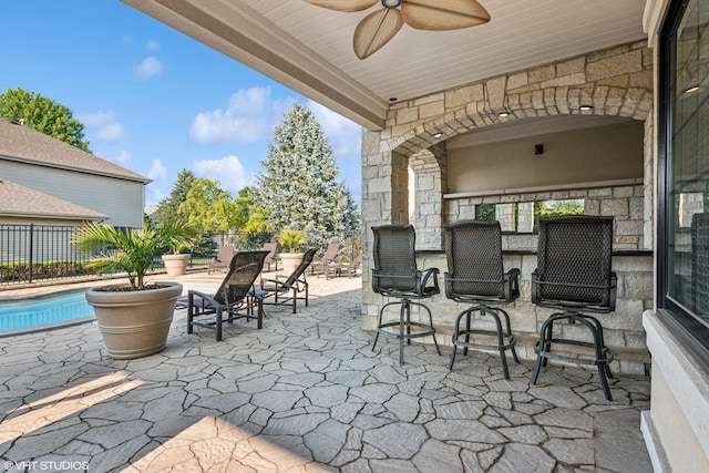 24650 Lincolnway St, Plainfield, IL 60544 - view of patio featuring a ceiling fan