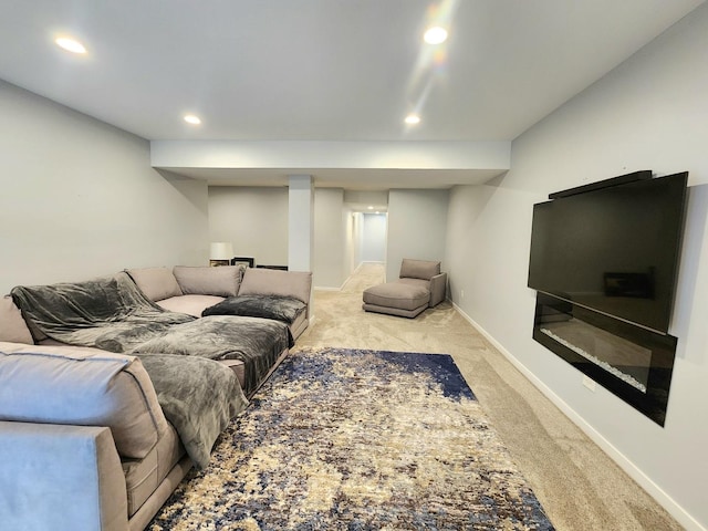 2003 Magenta Ln, Algonquin, IL 60102 - carpeted living area featuring recessed lighting and baseboards