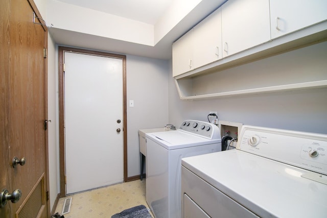 895 Shagbark Rd Unit 44C, New Lenox, IL 60451 - washroom with cabinet space, light floors, and washing machine and clothes dryer