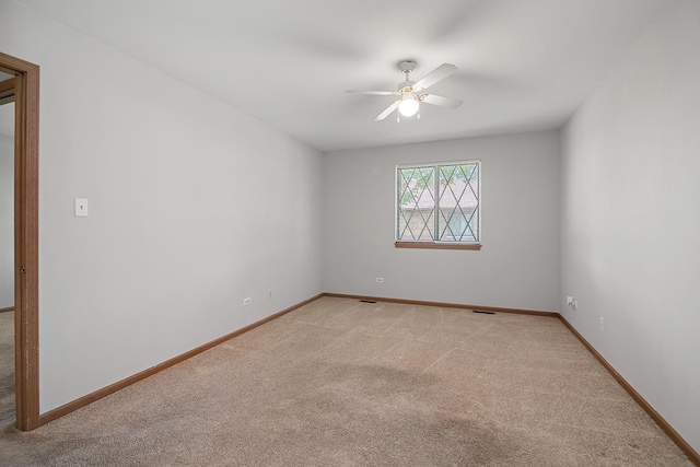 895 Shagbark Rd Unit 44C, New Lenox, IL 60451 - spare room featuring light carpet and ceiling fan