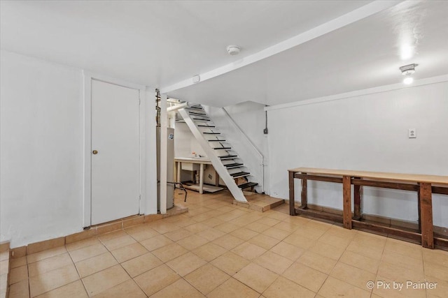 566 Raymond St, Elgin, IL 60120 - finished basement with stairs and water heater
