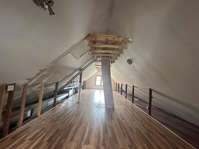 4131 N Monticello Ave, Chicago, IL 60618 - additional living space with vaulted ceiling and wood finished floors