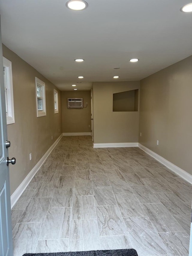 805 Monroe Ave, Carpentersville, IL 60110 - basement featuring a wall unit AC and recessed lighting