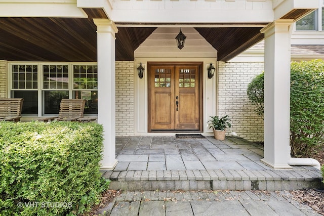 235 Valley Rd, Trout Valley, IL 60013 - entrance to property featuring brick siding and covered porch