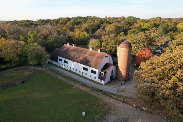235 Valley Rd, Trout Valley, IL 60013 - view from above of property featuring a heavily wooded area