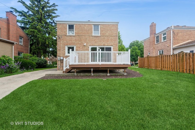 636 S 10th Ave, La Grange, IL 60525 - back of property featuring brick siding and a deck