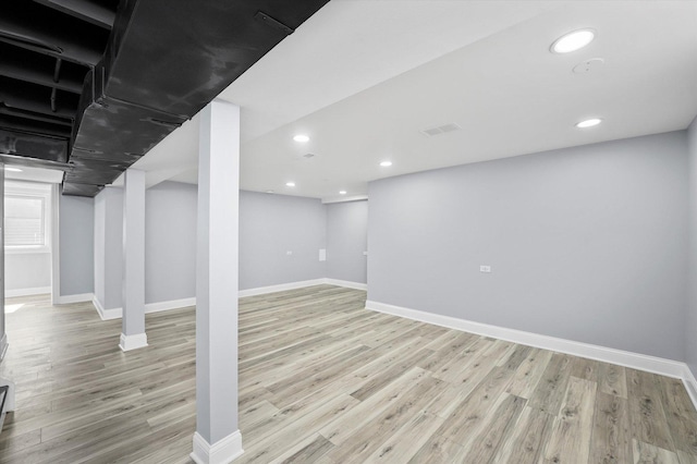 536 E 155th St, Phoenix, IL 60426 - finished below grade area with wood finished floors and recessed lighting