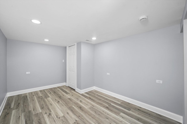 536 E 155th St, Phoenix, IL 60426 - empty room with a smoke detector, light wood-type flooring, and recessed lighting