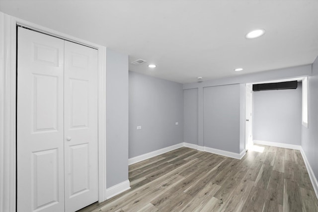 536 E 155th St, Phoenix, IL 60426 - finished basement with light wood-style flooring and recessed lighting
