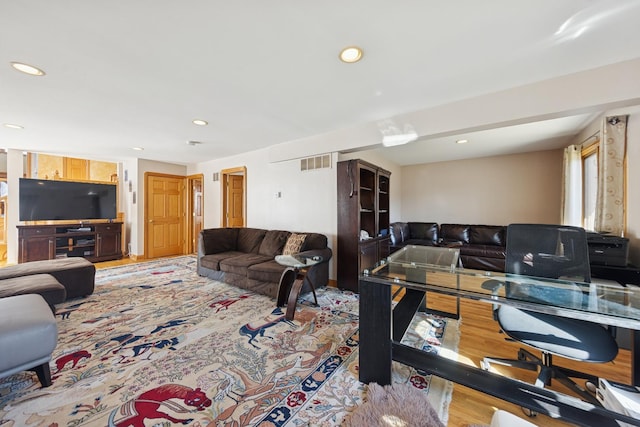 7505 Blazer Ave, Justice, IL 60458 - living room featuring recessed lighting and wood finished floors