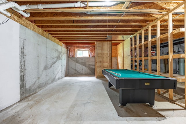 4293 W Rockton Rd, Rockton, IL 61072 - playroom featuring concrete flooring and pool table