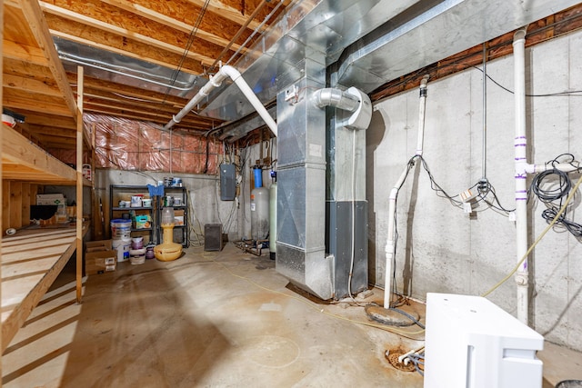 4293 W Rockton Rd, Rockton, IL 61072 - unfinished basement with heating unit and electric panel