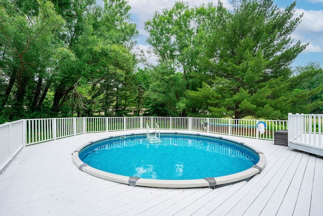 4293 W Rockton Rd, Rockton, IL 61072 - outdoor pool featuring a wooden deck