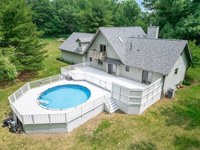 4293 W Rockton Rd, Rockton, IL 61072 - swimming pool with a yard and a wooden deck