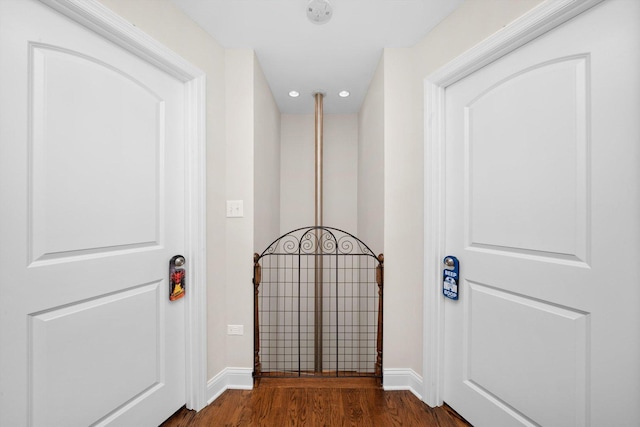 8950 S 84th Ave, Hickory Hills, IL 60457 - corridor featuring dark wood-type flooring and recessed lighting