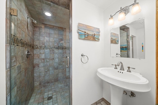 8950 S 84th Ave, Hickory Hills, IL 60457 - full bath featuring a stall shower and baseboards