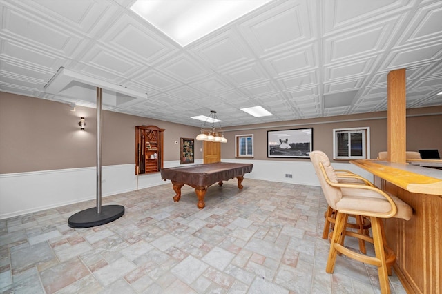 8950 S 84th Ave, Hickory Hills, IL 60457 - game room with pool table and an ornate ceiling