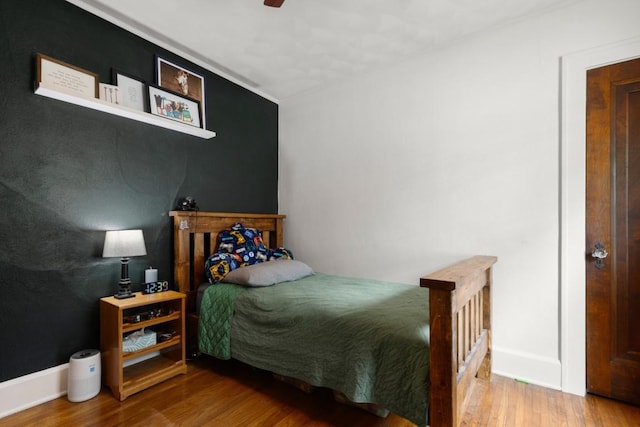 2417 Crosby St, Rockford, IL 61107 - bedroom featuring wood finished floors and ceiling fan