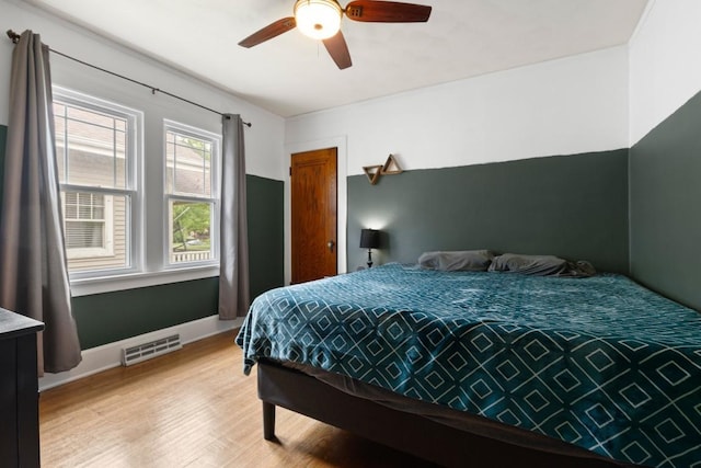 2417 Crosby St, Rockford, IL 61107 - bedroom with light wood-style floors and a ceiling fan