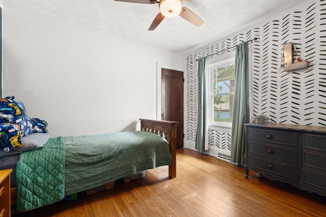 2417 Crosby St, Rockford, IL 61107 - bedroom featuring wood finished floors and a ceiling fan