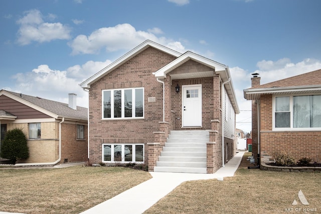 77371/2 Nashville Ave, Burbank, IL 60459 - view of front facade with brick siding and a front yard