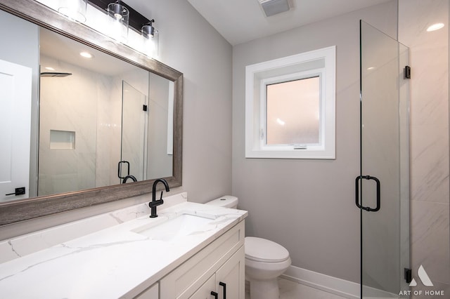 77371/2 Nashville Ave, Burbank, IL 60459 - bathroom featuring vanity and a marble finish shower
