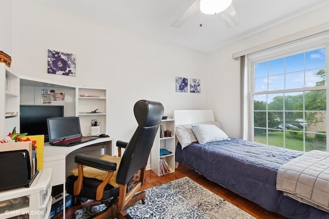128 Carriage Way Dr Unit 217B, Burr Ridge, IL 60527 - bedroom featuring an office area and ceiling fan