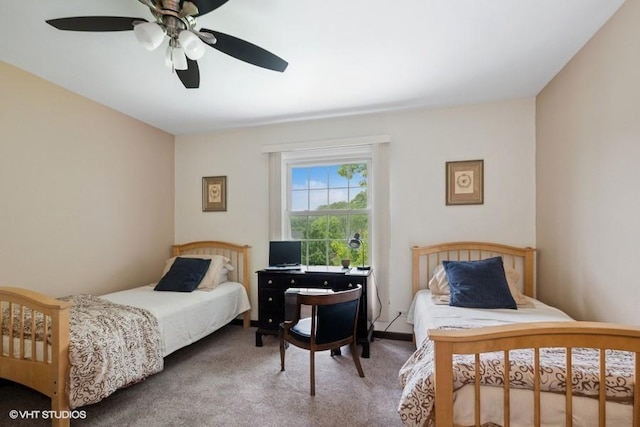 128 Carriage Way Dr Unit 217B, Burr Ridge, IL 60527 - carpeted bedroom with a ceiling fan