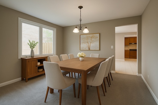 15564 S Willow Ct, Homer Glen, IL 60491 - dining room with a chandelier and light carpet