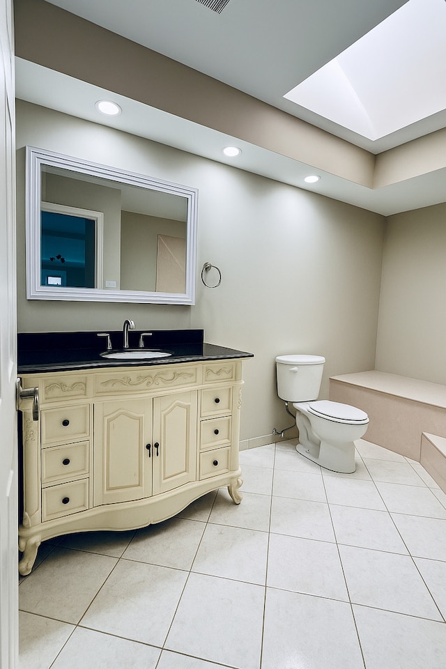 15564 S Willow Ct, Homer Glen, IL 60491 - bathroom with vanity, tile patterned floors, and recessed lighting