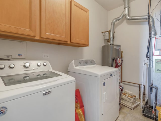 4231 Savoy Ln Unit 4231, Mchenry, IL 60050 - laundry area with cabinet space, separate washer and dryer, and light tile patterned floors