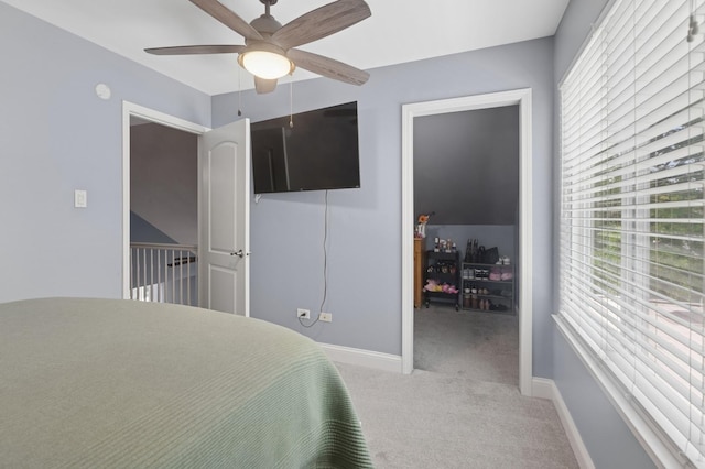 1519 Parkside Dr, Plainfield, IL 60586 - bedroom with light colored carpet and ceiling fan