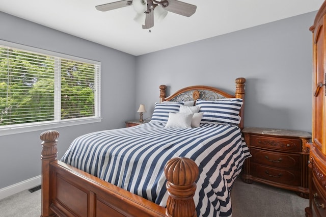1519 Parkside Dr, Plainfield, IL 60586 - carpeted bedroom with ceiling fan and baseboards