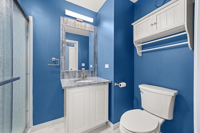2853 Forestview Dr, Carpentersville, IL 60110 - bathroom featuring vanity and a shower with door