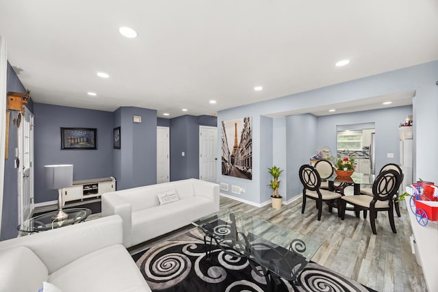 2853 Forestview Dr, Carpentersville, IL 60110 - living area with light wood-style floors and recessed lighting