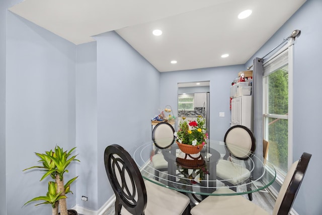 2853 Forestview Dr, Carpentersville, IL 60110 - dining space with healthy amount of natural light and recessed lighting