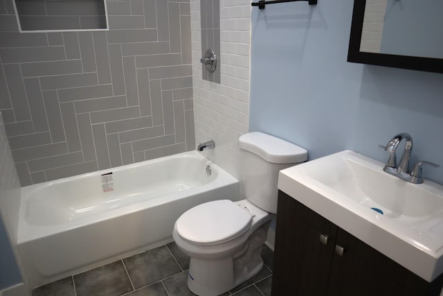 8346 S Baltimore Ave, Chicago, IL 60617 - bathroom featuring  shower combination, vanity, and tile patterned floors