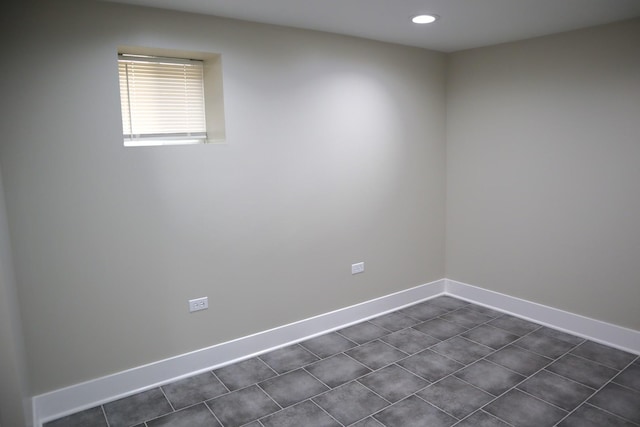8346 S Baltimore Ave, Chicago, IL 60617 - spare room featuring recessed lighting and dark tile patterned flooring