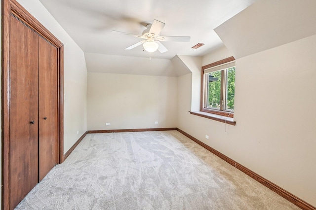 18229 Riegel Rd, Homewood, IL 60430 - additional living space featuring light carpet and a ceiling fan