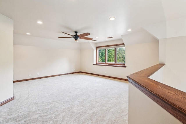 18229 Riegel Rd, Homewood, IL 60430 - spare room with carpet floors, recessed lighting, and a ceiling fan